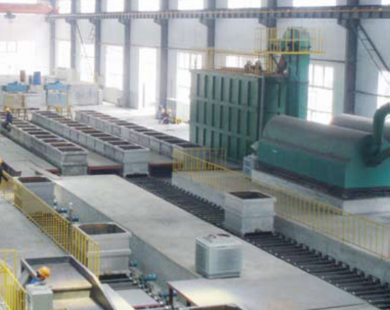 湖北隨州三環年產萬噸液推--柔性組合0.5N消失模自動線